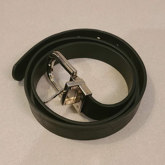 Black Patterned Belt - Picture 2 of 7